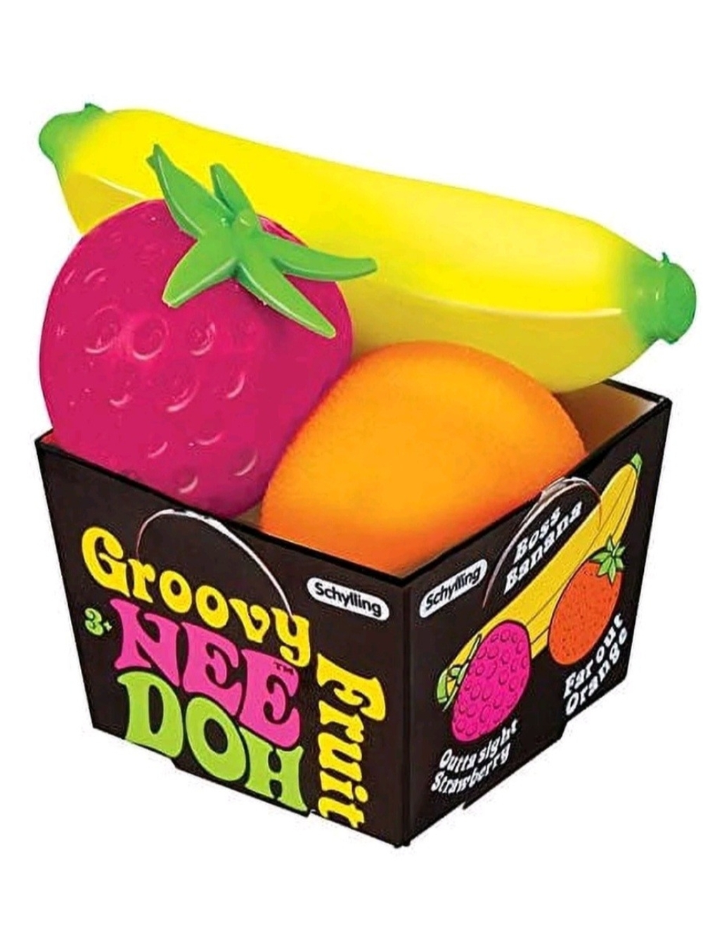 Schylling NeeDoh Groovy Fruit Tactile Squeeze Toy